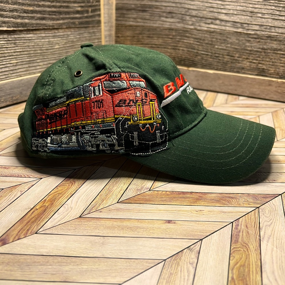 BNSF Railway Hat Embroidered Train on side Strapback